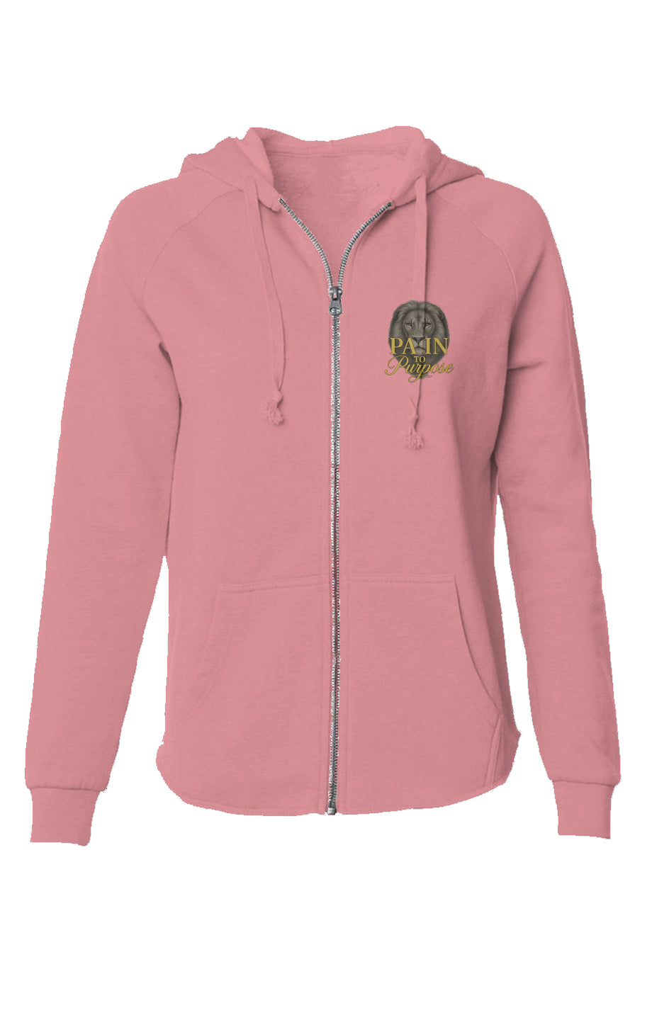 Womens Lightweight Wash Zip Hoodie