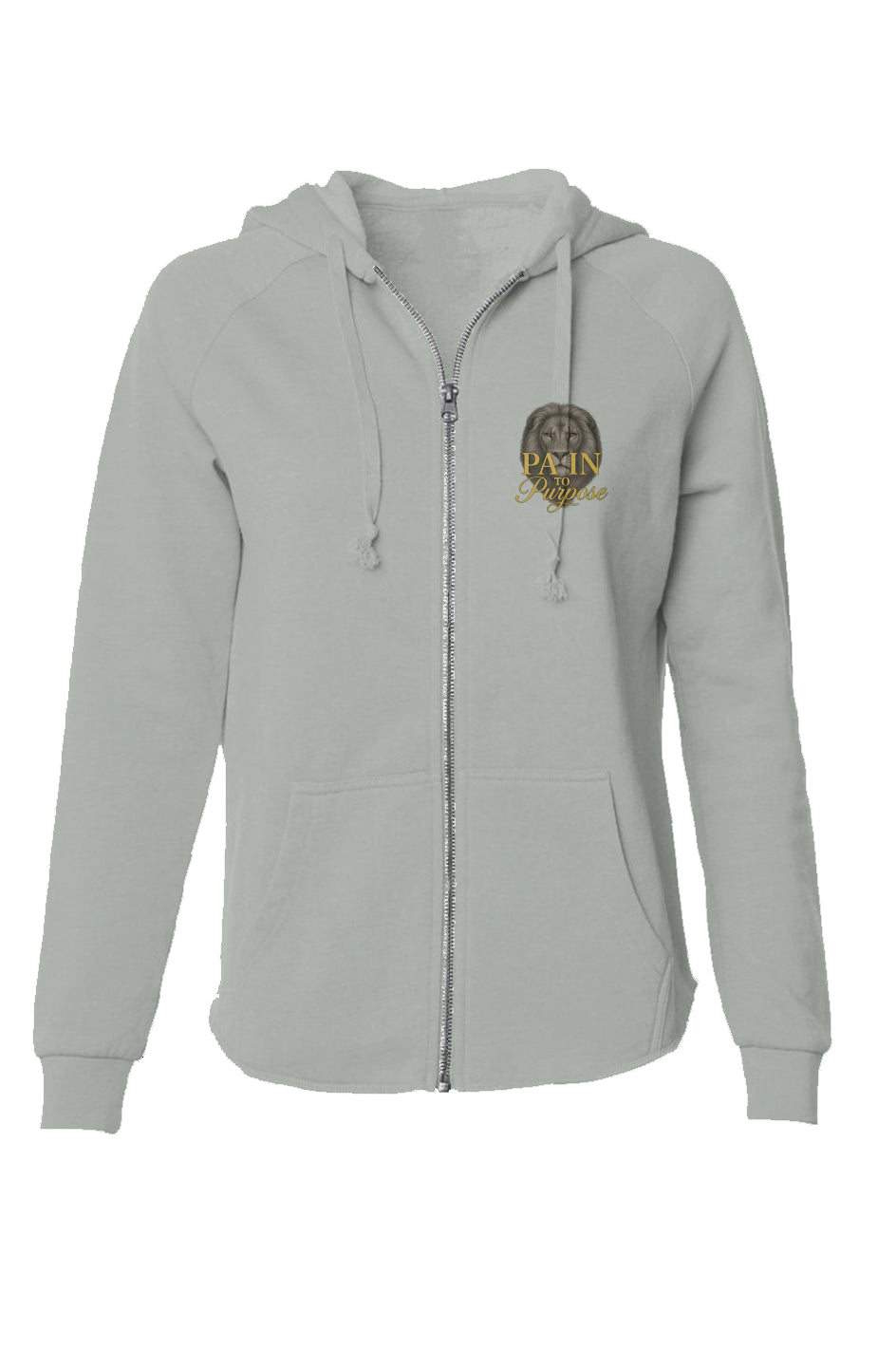 Womens Lightweight Wash Zip Hoodie