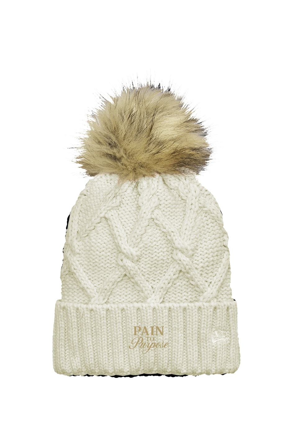 Faux Fur Pom Beanie