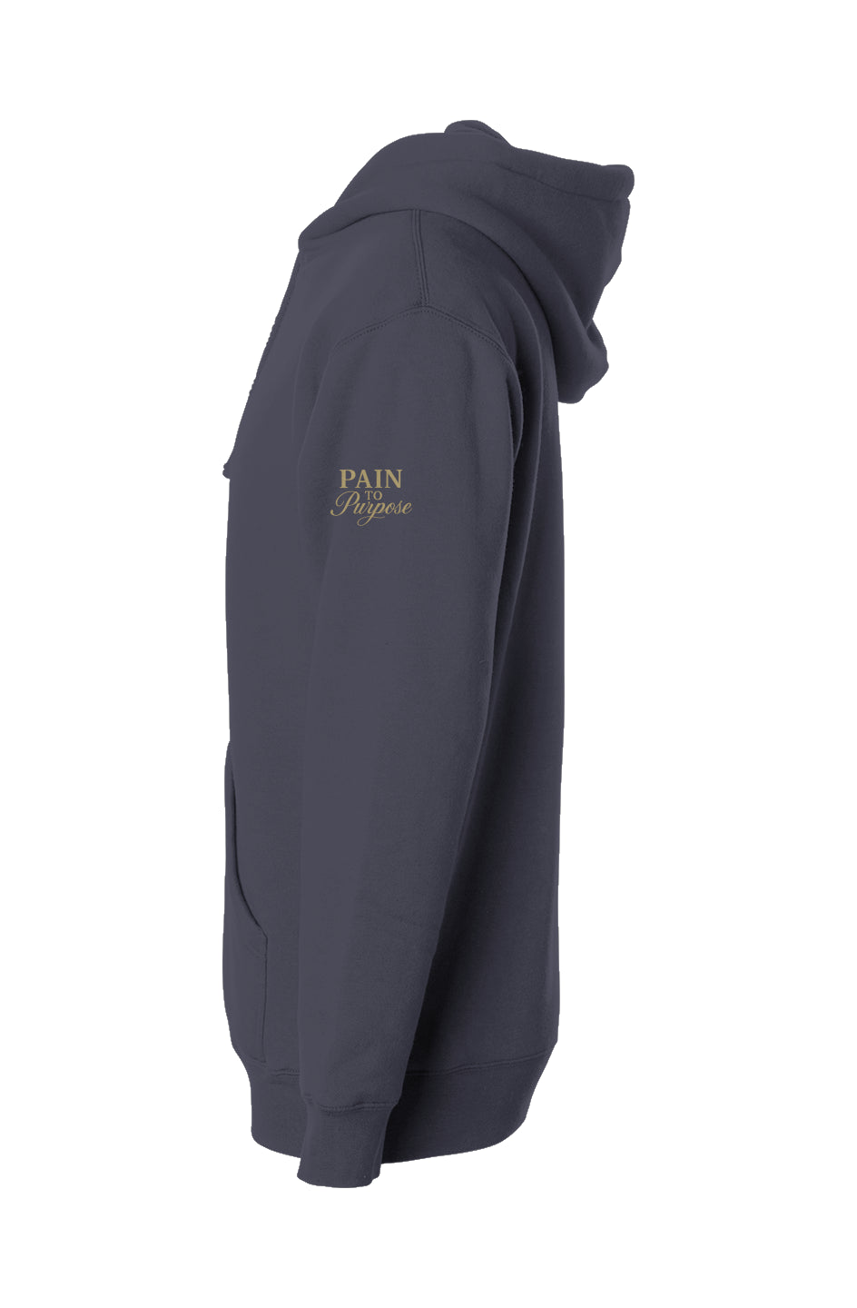 Pain To Purpose embroider puff print heavyweight pullover hoodie