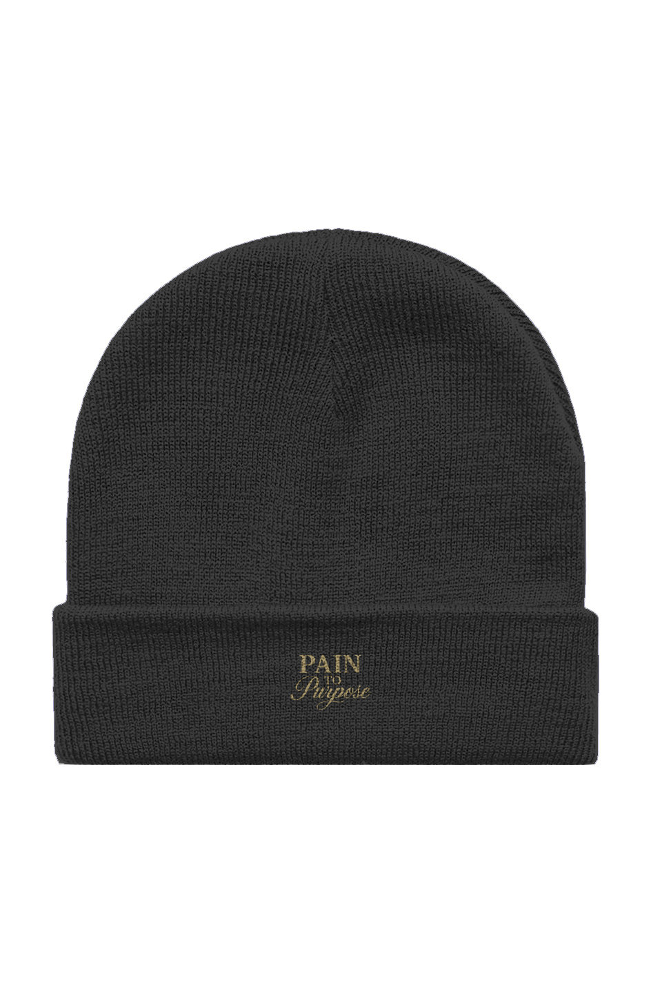 Pain To Purpose Embroidered Cuff Beanie