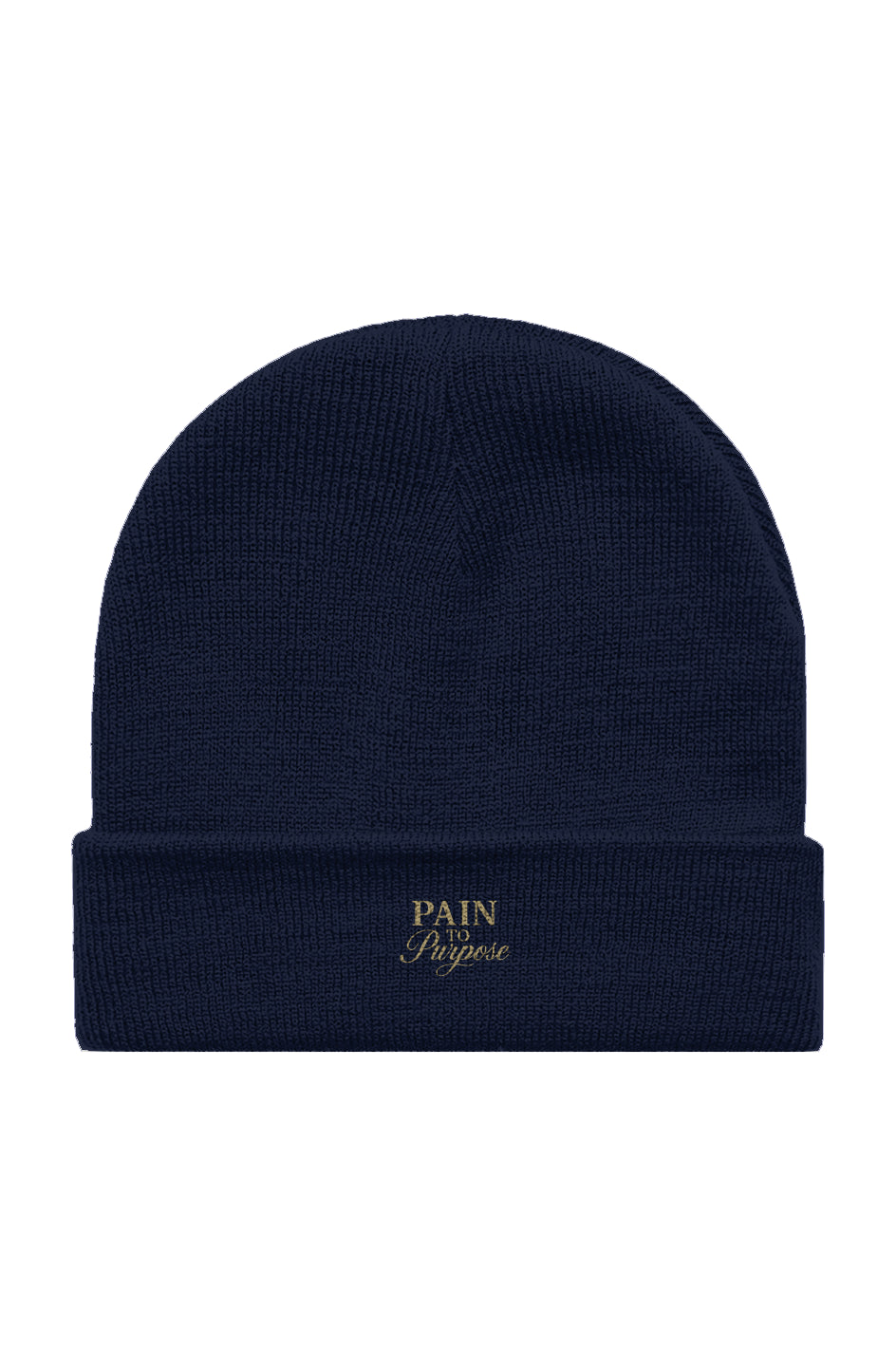 Pain To Purpose Embroidered Cuff Beanie