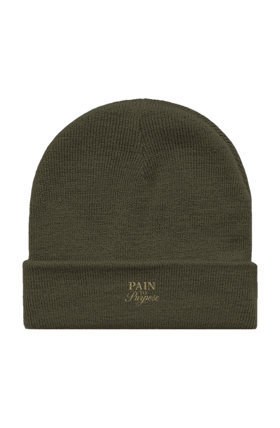 Pain To Purpose Embroidered Cuff Beanie