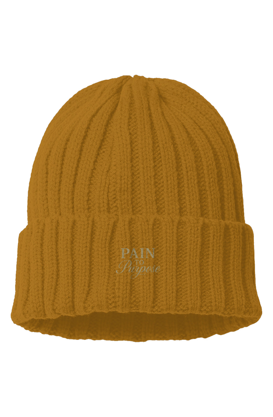 Pain To Purpose Embroidered Knit Beanie