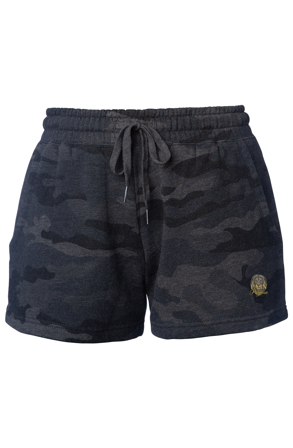 Pain To Purpose Black Camo Heather Shorts