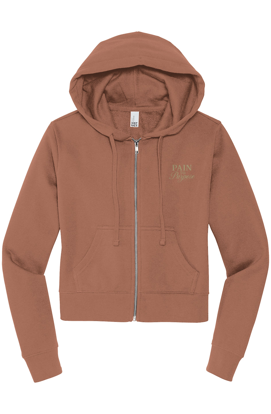 Pain To Purpose Embroidered Womens' Zip Hoodie