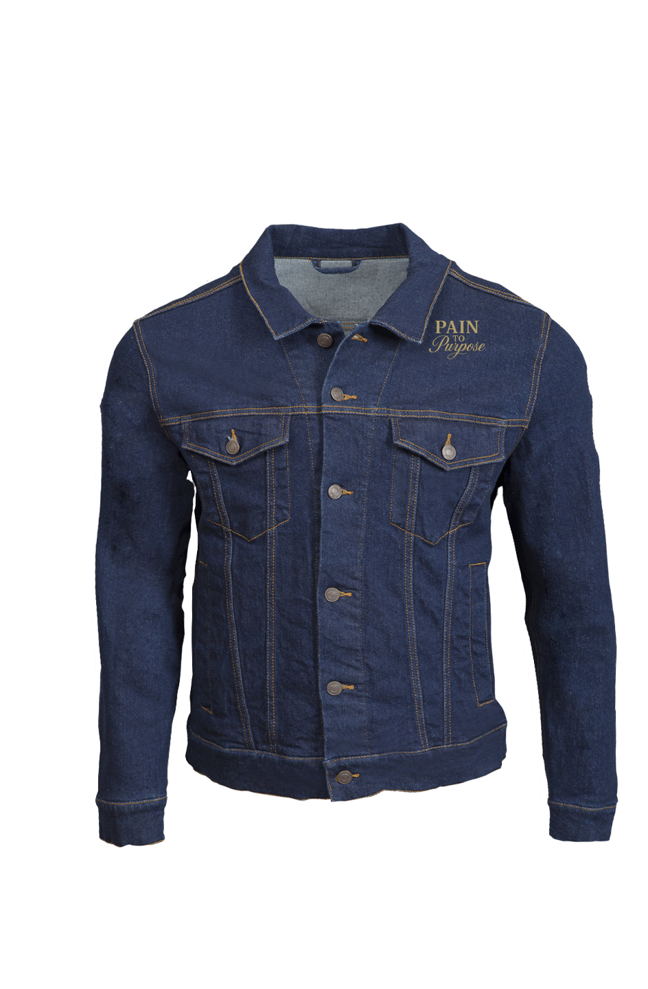 Pain To Purpose Embroidered Unisex Denim Jacket