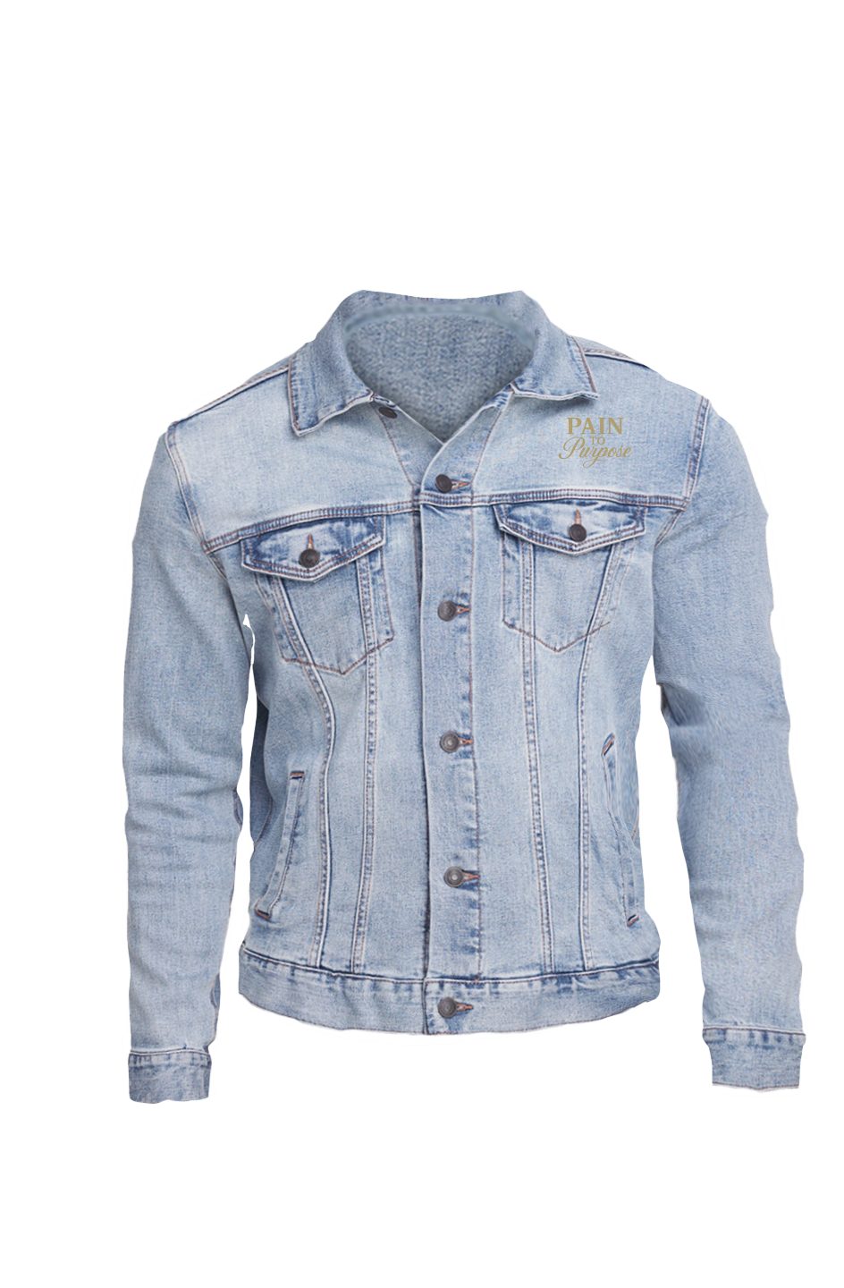 Pain To Purpose Embroidered Unisex Denim Jacket
