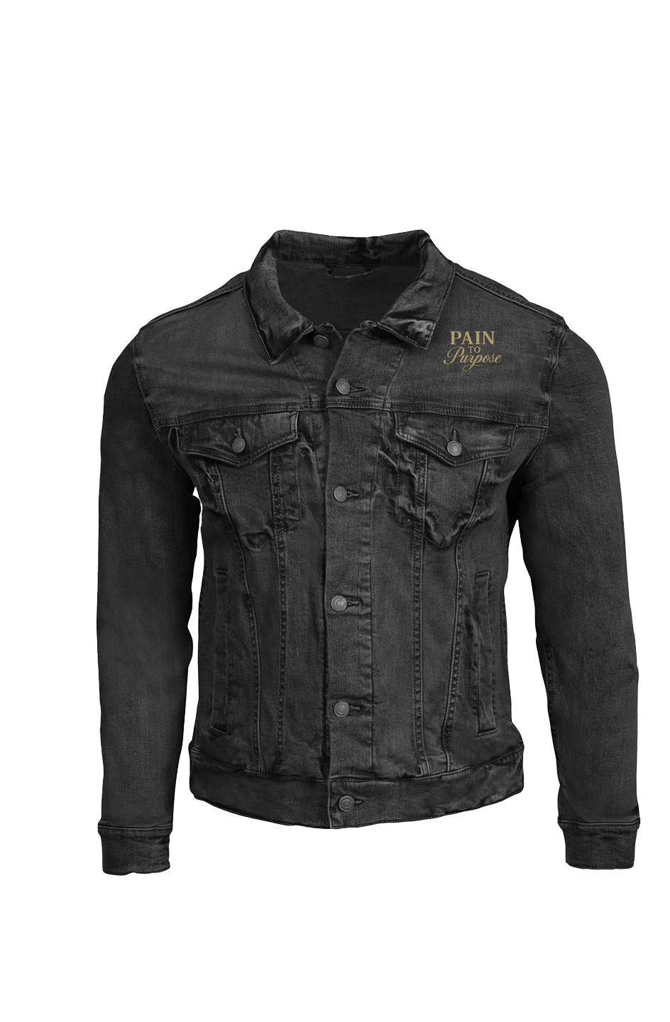 Pain To Purpose Embroidered Unisex Denim Jacket