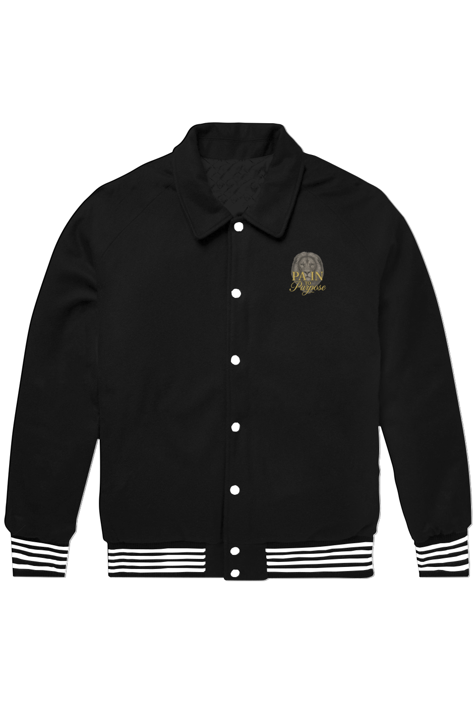 Pain To Purpose Unisex Collared Varsity Jacket